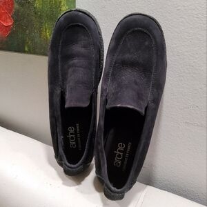 Arche Black Suede Flat Shoes Size 38/7,5?